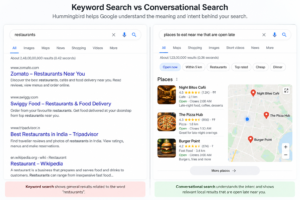 Humming Bird Update keyword search vs conversational search